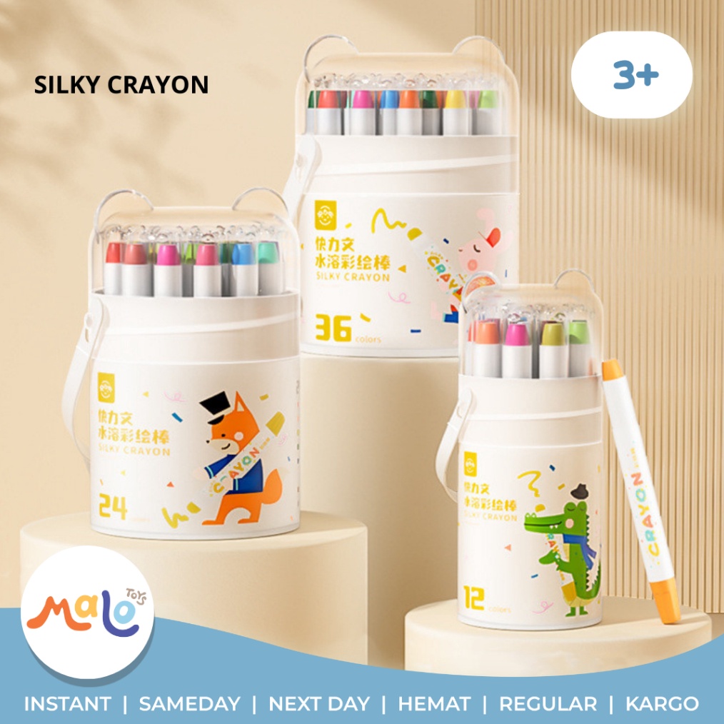 

Promo Terbatas Waktu Washable Silky Crayon 12 Pcs Colorful Bucket Krayon Putar Mewarnai Alat Warna Set Prakarya Anak A67
