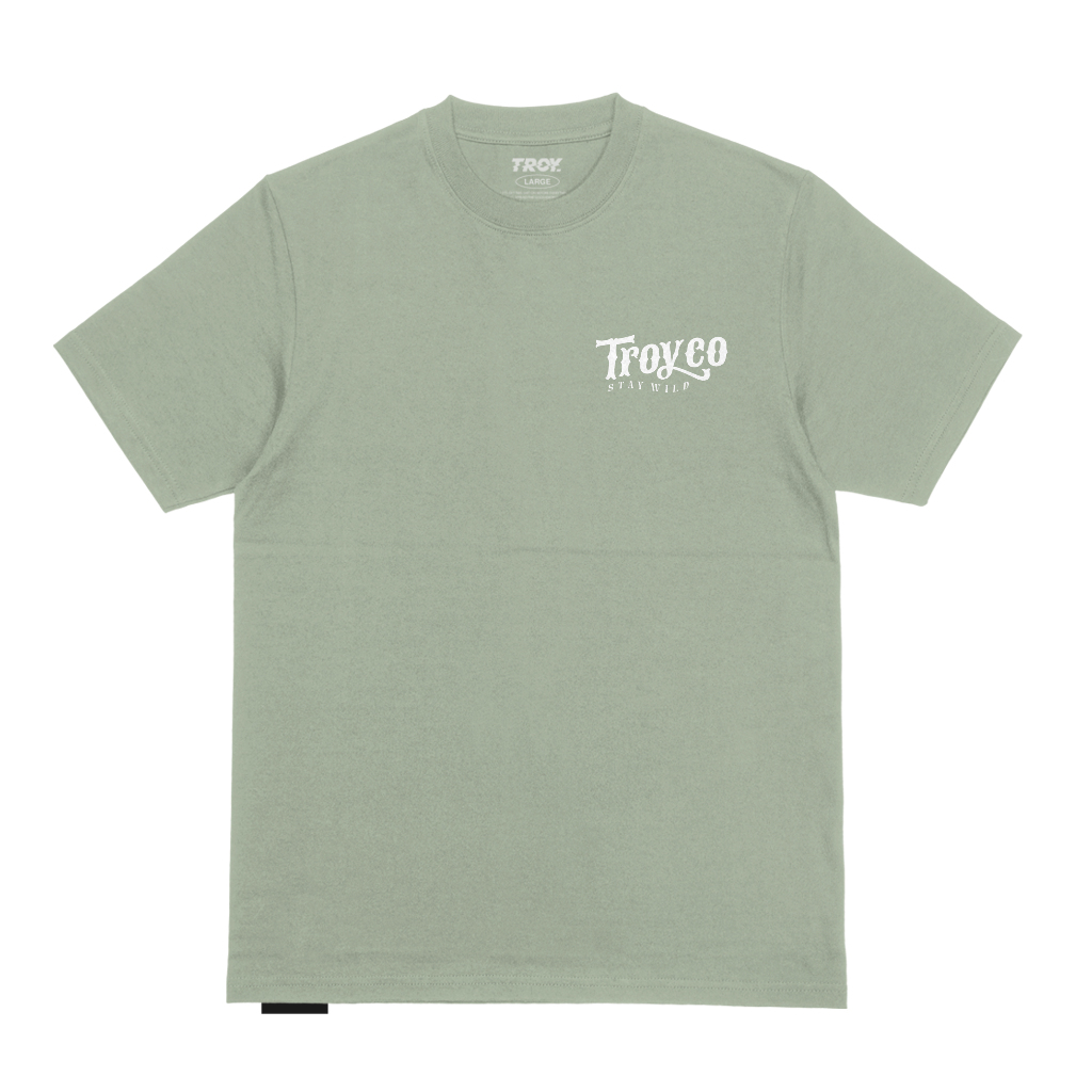 Troy Company Tshirt Sage Green Mountaineering - Kaos Lengan Pendek Kaos Hijau Sage MTD 2719