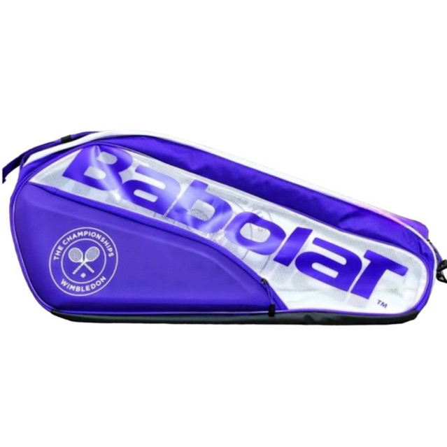 Tas Tenis BABOLAT PURE WIMBLEDON 2021 RH12 White Purple ORIGINAL / Tas BABOLAT ORI / Tas Raket Babol