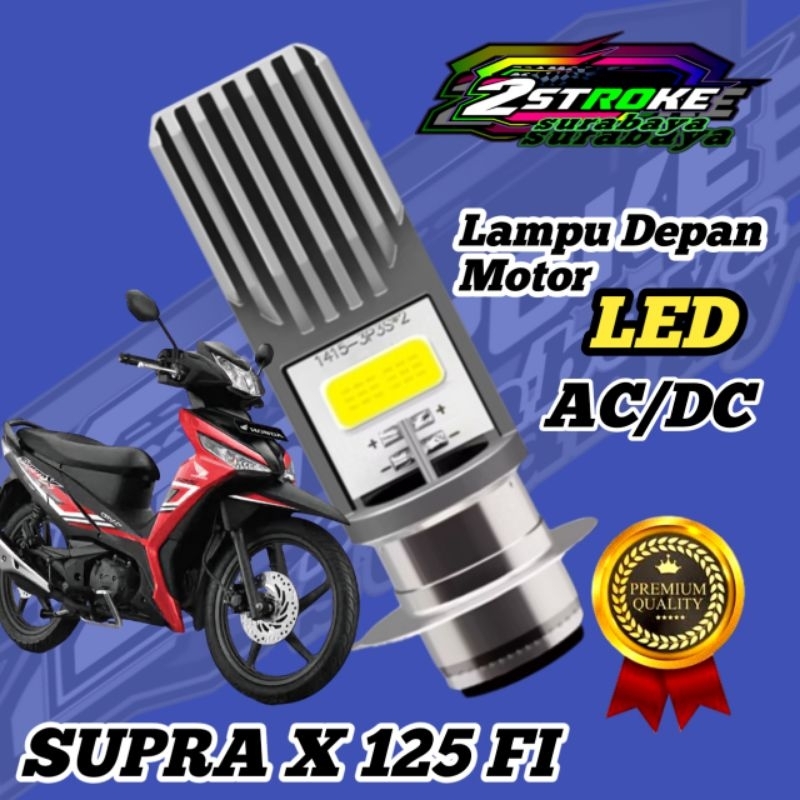 Lampu Depan Motor LED COB Putih HONDA SUPRA X 125 FI H6/ T19 Ac/Dc 12Volt Pengganti Dop/Bohlam