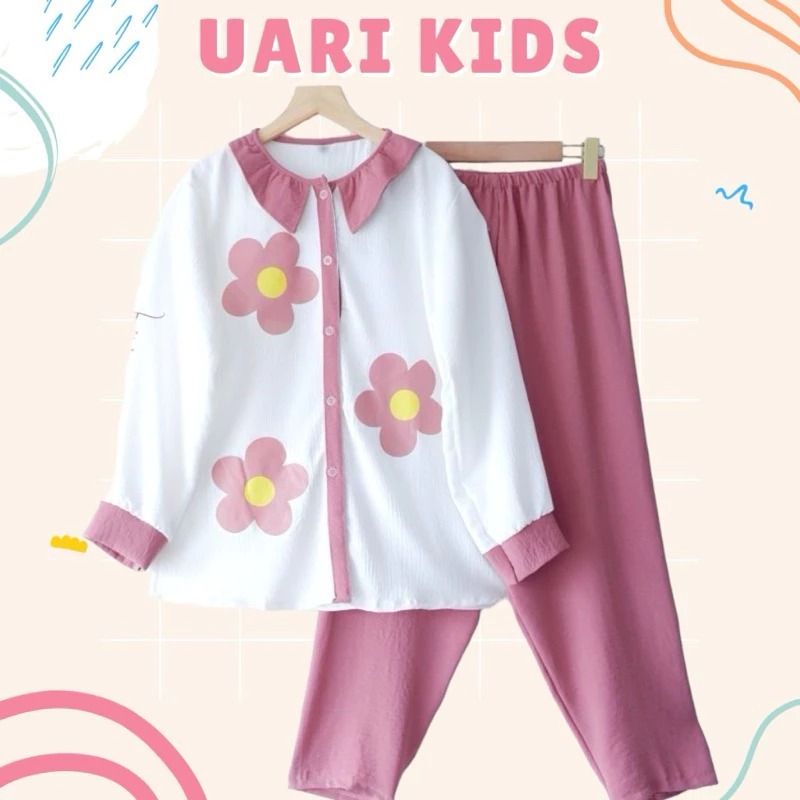 Oneset Anak Lebaran 2026 Wanset Ngaji S M L Xl Jilbab Setelan Anak Muslimah Tpa Baju Tanggung Cewek 