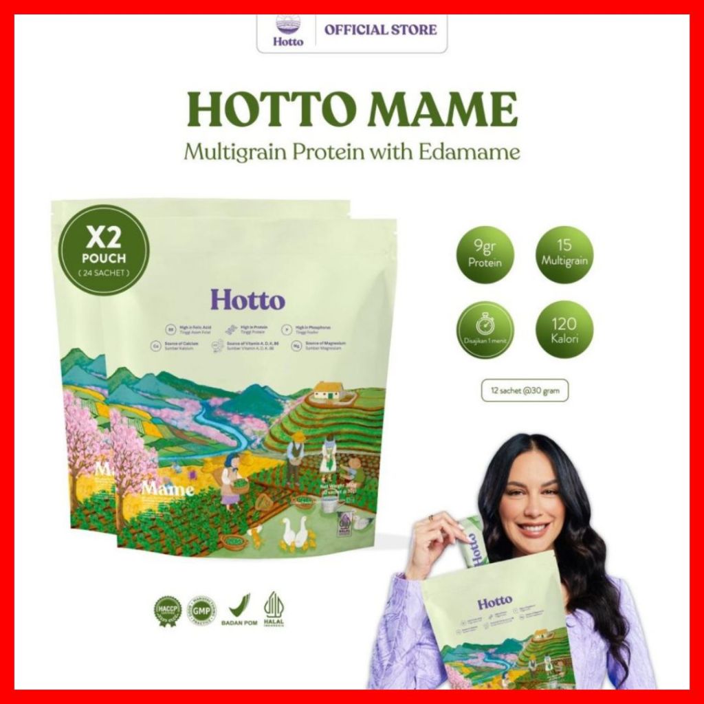 

Hotto Mame Multigrain Pouch/Bundling Minuman Multigrain With Edamame Tinggi Protein