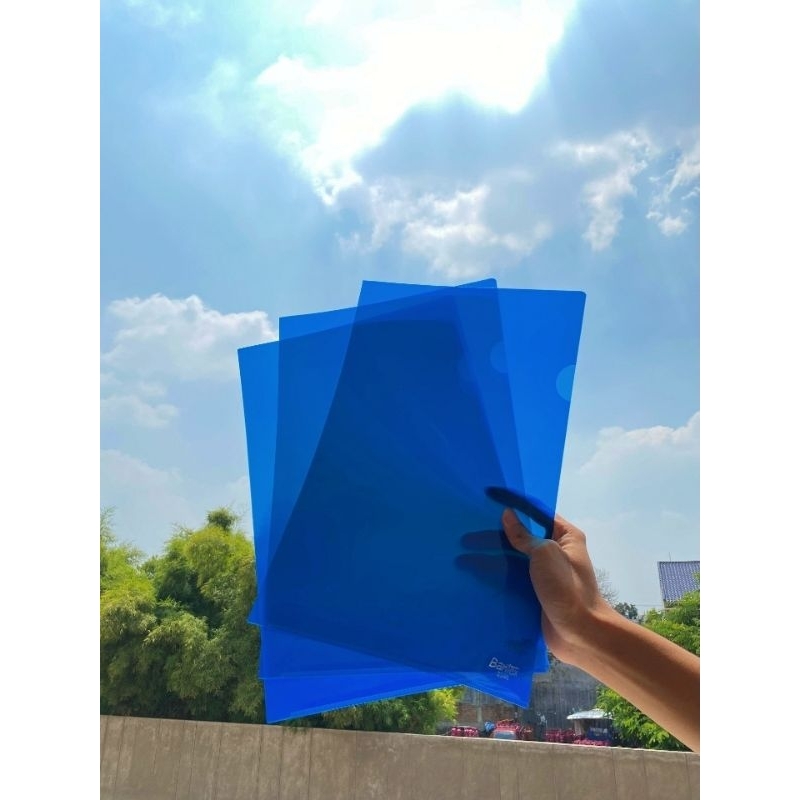 

MAP L Plastik Bening Clear Sleeve L Folder Folio F4 Blue/ Map plastik/ Map Folder