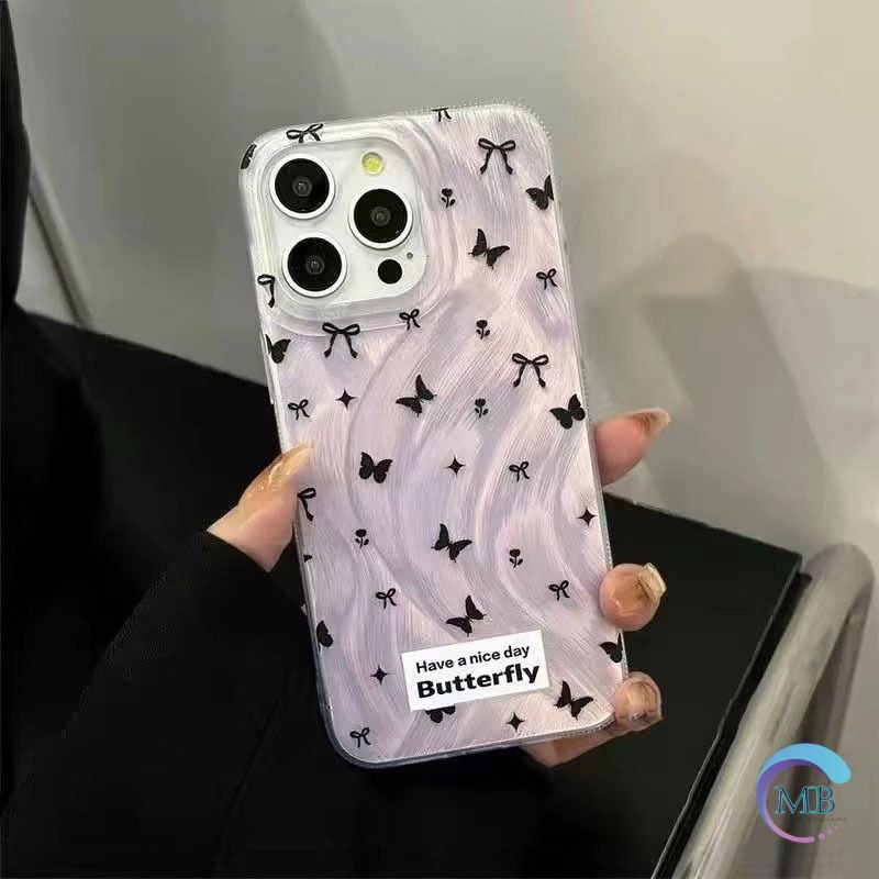 SS964 Case For XIAOMI REDMI NOTE 7 8 9 10 11 11S 12 13 PRO POCO M3 M6 X6 X3 PRO Purple Butterfly Bow