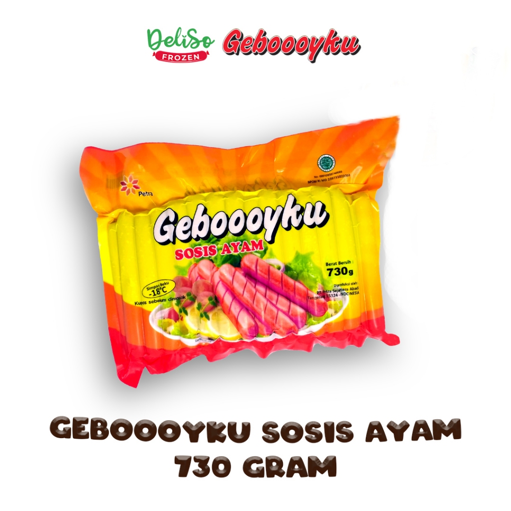 

Sosis Ayam Merah Geboooyku 730 Gram