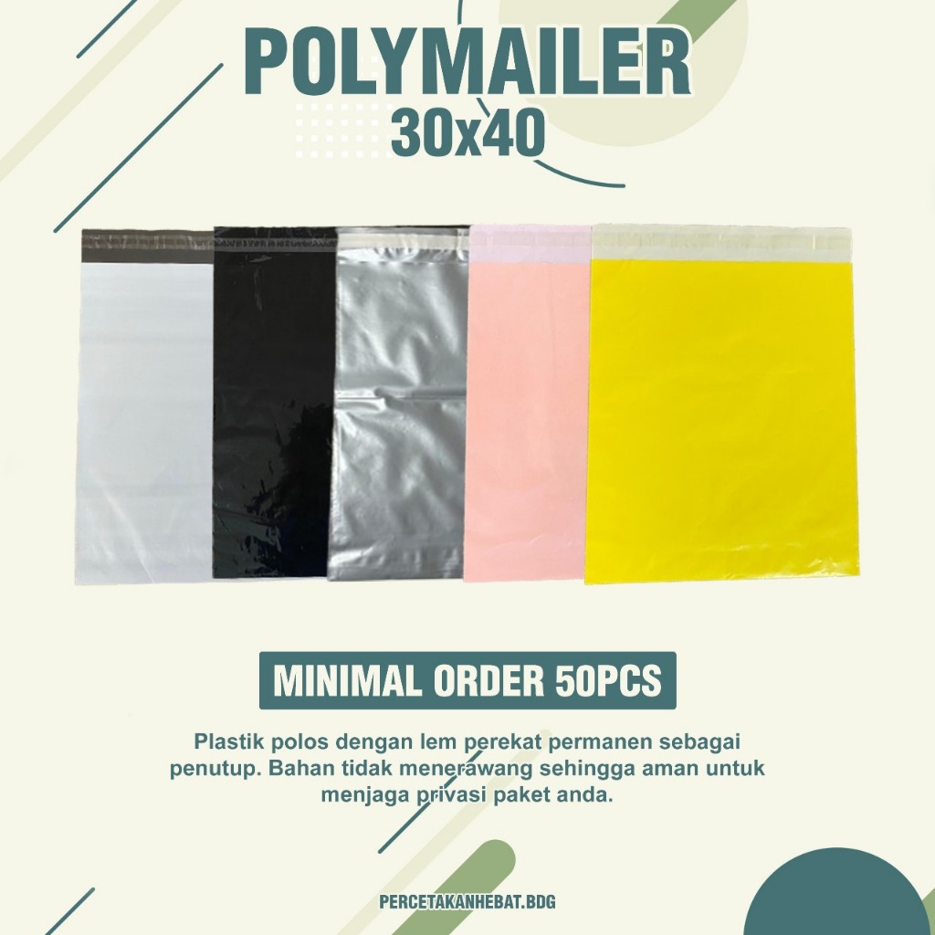 

[harga satuan/per pcs] Plastik Polymailer 30x40 Cm Amplop Plastik Polymailer Plastik Packing Olshop Murah Praktis