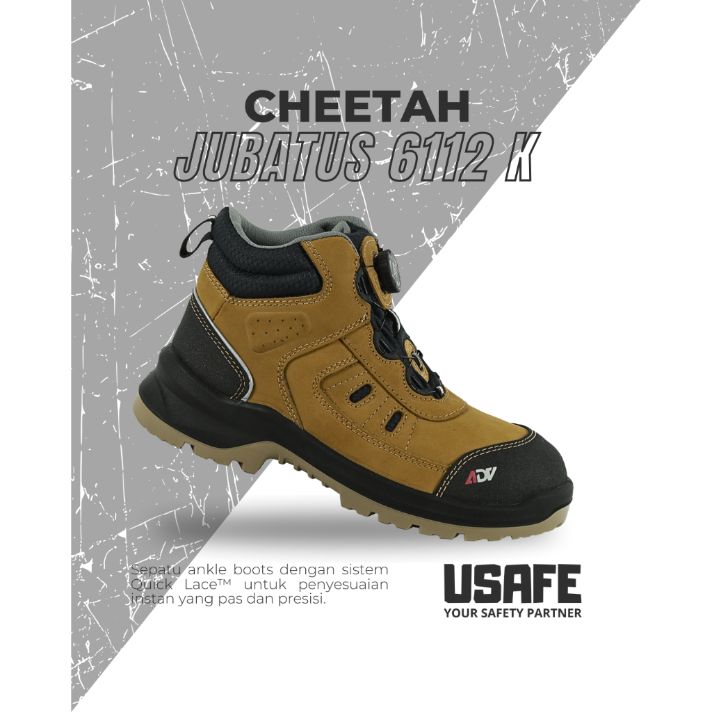 ( GARANSI ) Sepatu Safety Cheetah ADV Jubatus 2.0 Sand 6112K Composite