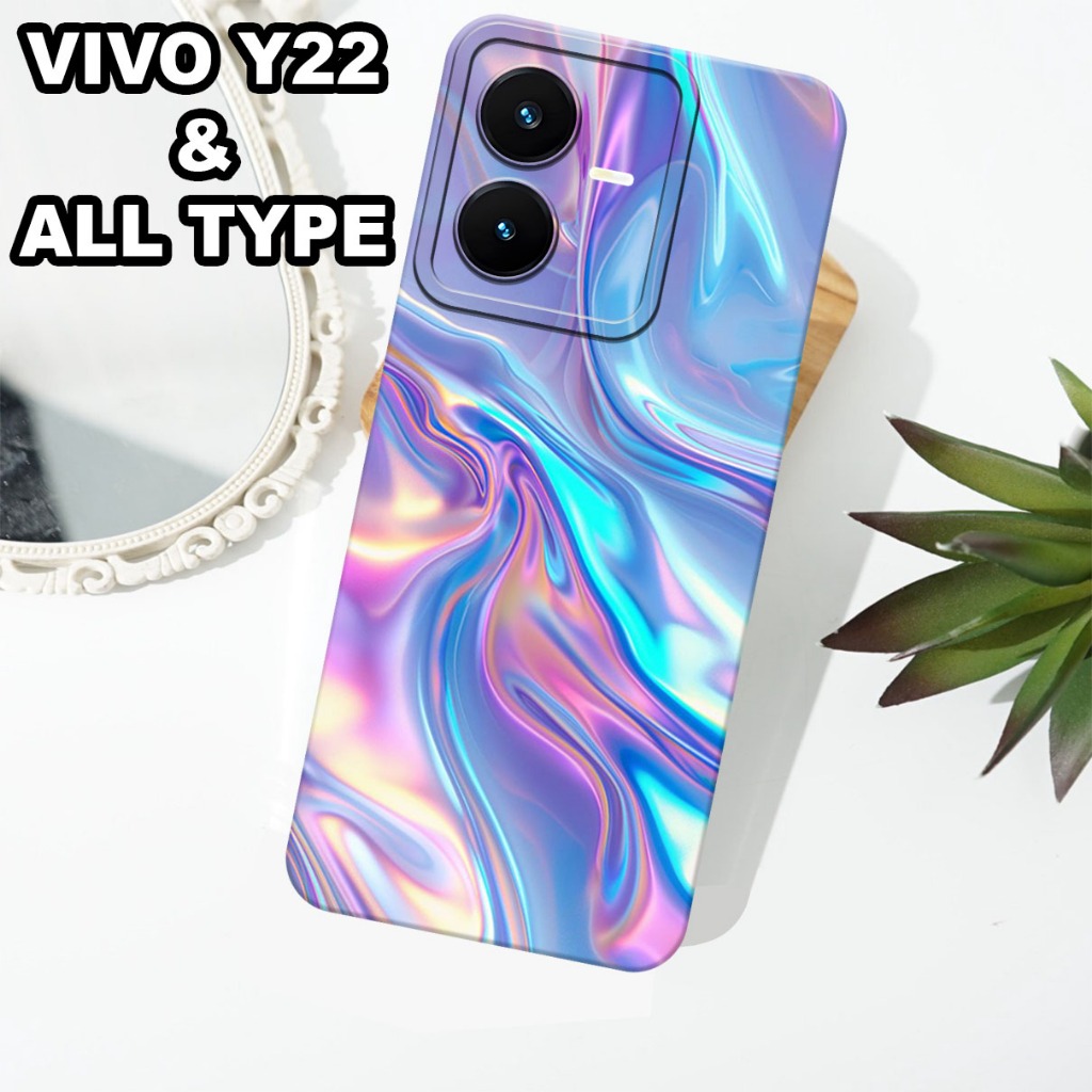 G22 - Case Pro Camera VIVO Y22 2022 - motif RAINBOW - silikon VIVO Y22 - softcase VIVO Y22 - bahan k