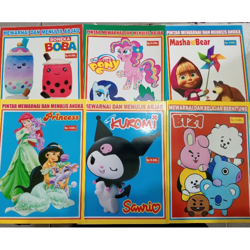 

Paket Buku Mewarnai Anak2 (isi 3pcs/paket),paket crayon/pensil warna (1pcs/paket)