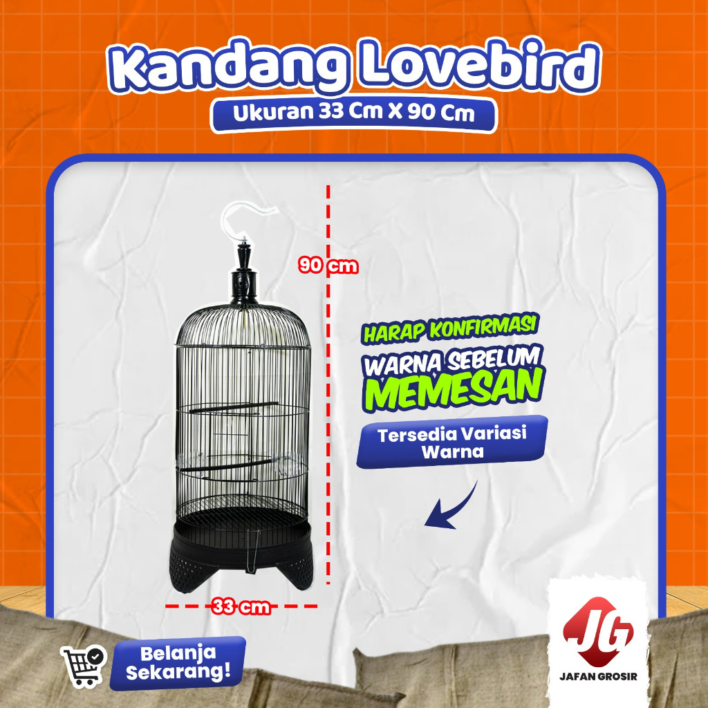 WRT kandang Love Bird kandang burung Love Bird kenari Parkit 33 Cm