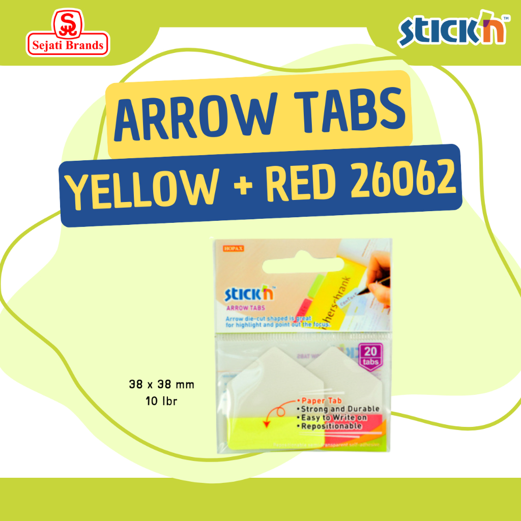 

Stick'n Arrow Tabs 26062 Yellow Red - Sticky note transparan