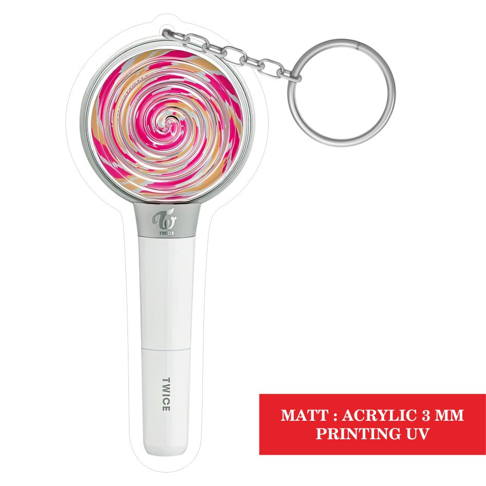 Gantungan Kunci Akrilik Lightstick Twice Candy Bong Z Infinity