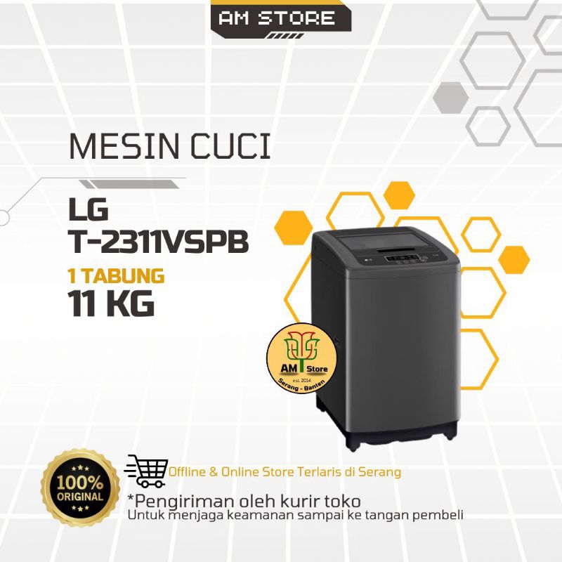 Mesin Cuci 1 Tabung LG 11Kg T-2311VSPB