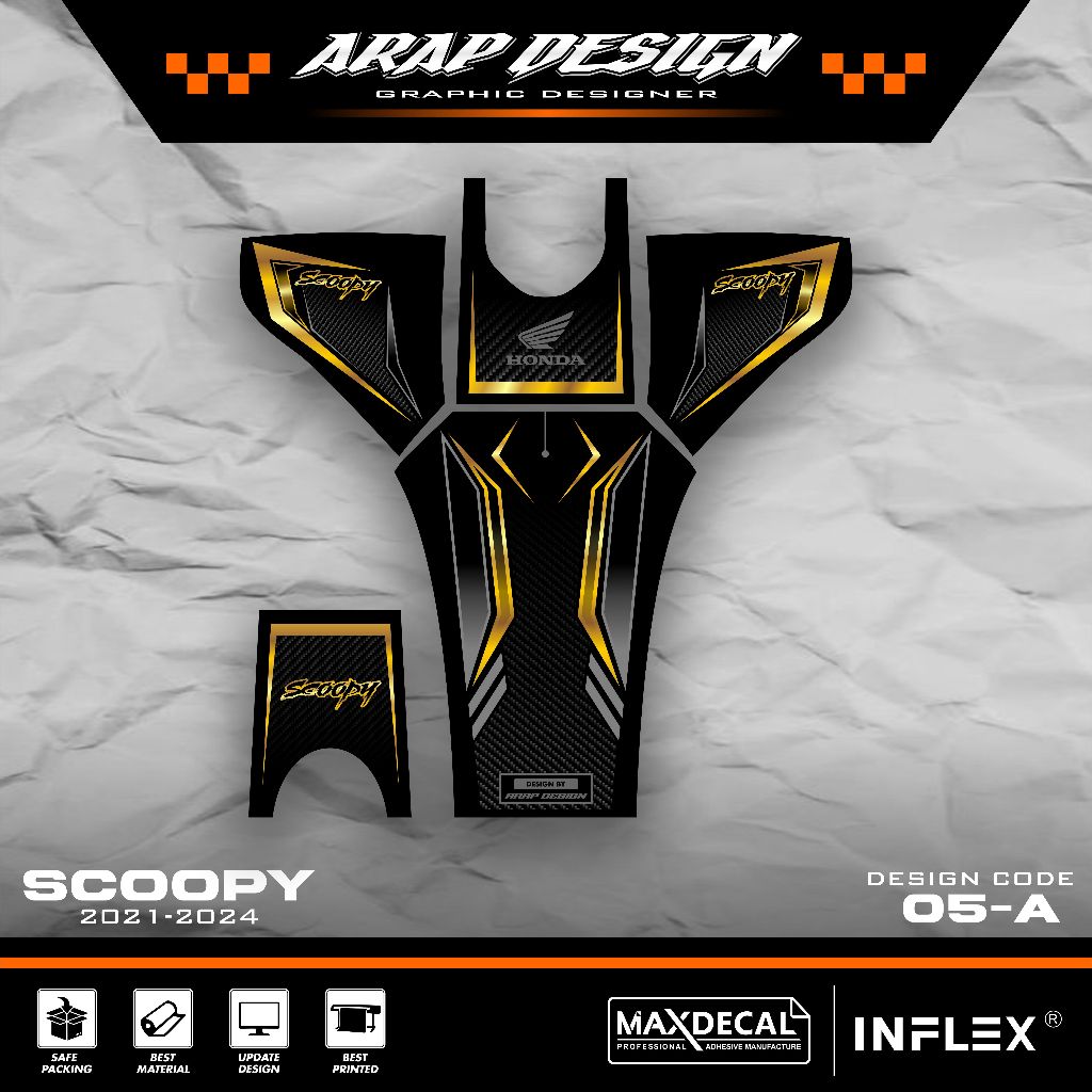 Tankpad Scoopy New 2021 2022 2023 2024 Striping Scoopy Sticker Scoopy Pelindung Dashboard Scoopy Dec