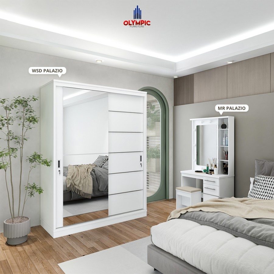Lemari Pakaian Sliding + Meja Rias / Olympic Paket Kamar Palazio Series
