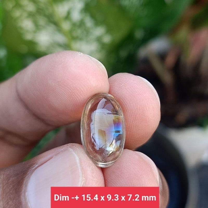 batu kecubung smoky pelangi asli Kalimantan