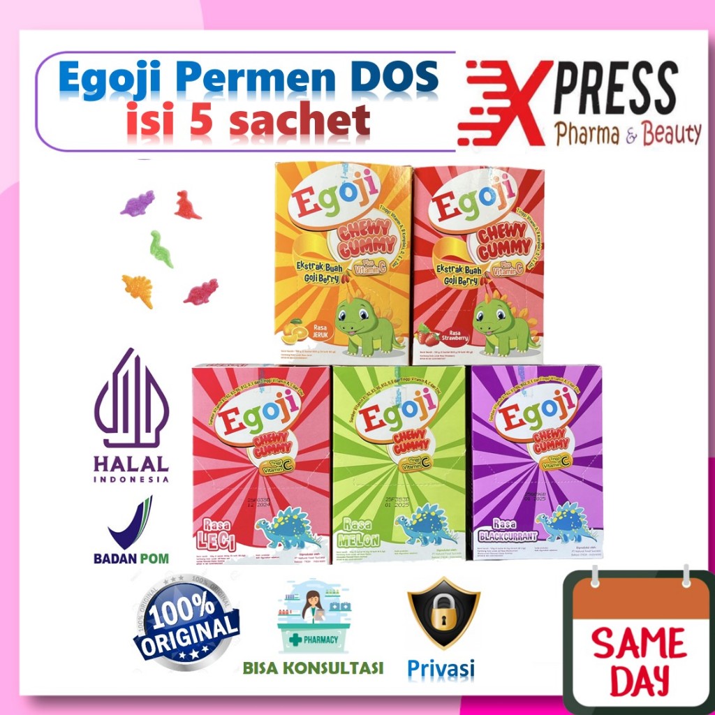 

⚡XPRESS⚡ DOS Permen Egoji Chewy Gummy Vitamin C Dus Box Boks gumy