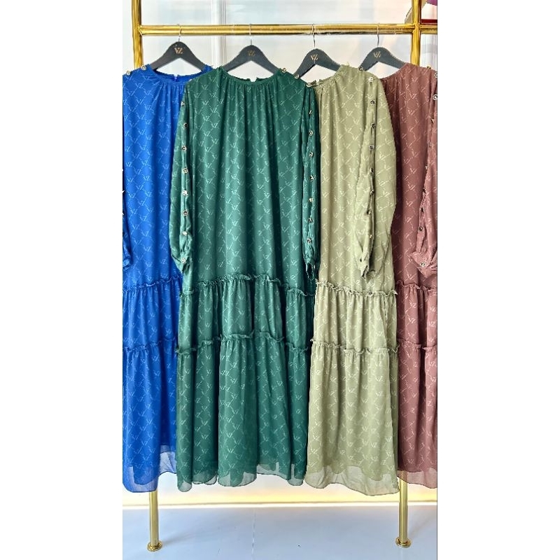 Vz Signature Embossed Dress