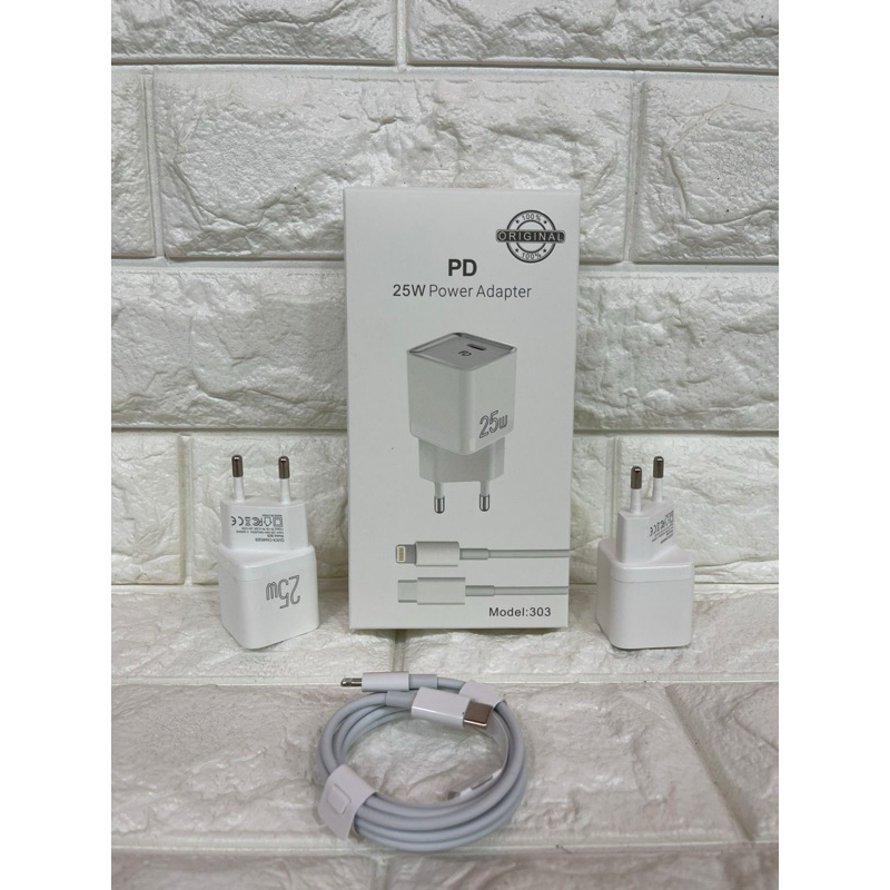 Charger Ori Android Iphone PD 25W Universal Semua Tipe Casan Fast Charging 303i Type C To C & Lightning