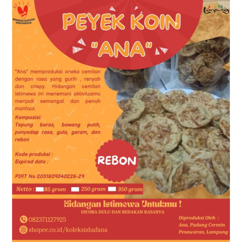 

Peyek Koin Rebon