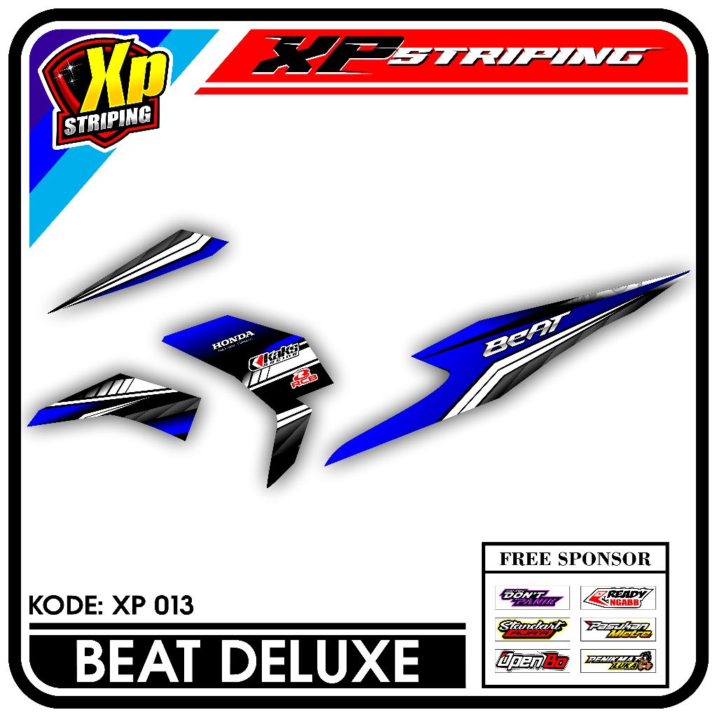 Striping Beat Deluxe - Sticker Striping Honda Beat Deluxe Desain Racing XP.13
