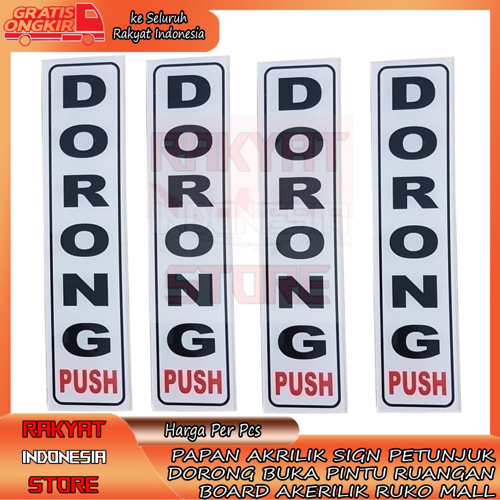 

Papan Label Akrilik Stiker Petunjuk Dorong Sign Board Tulisan Ruangan Akerilik Lebel Lable Acrilyc Kuat Tempel Kaca Label Lengket Double Tape Gantung Rumah Kantor Toko Intern X Buka Tutup Pintu