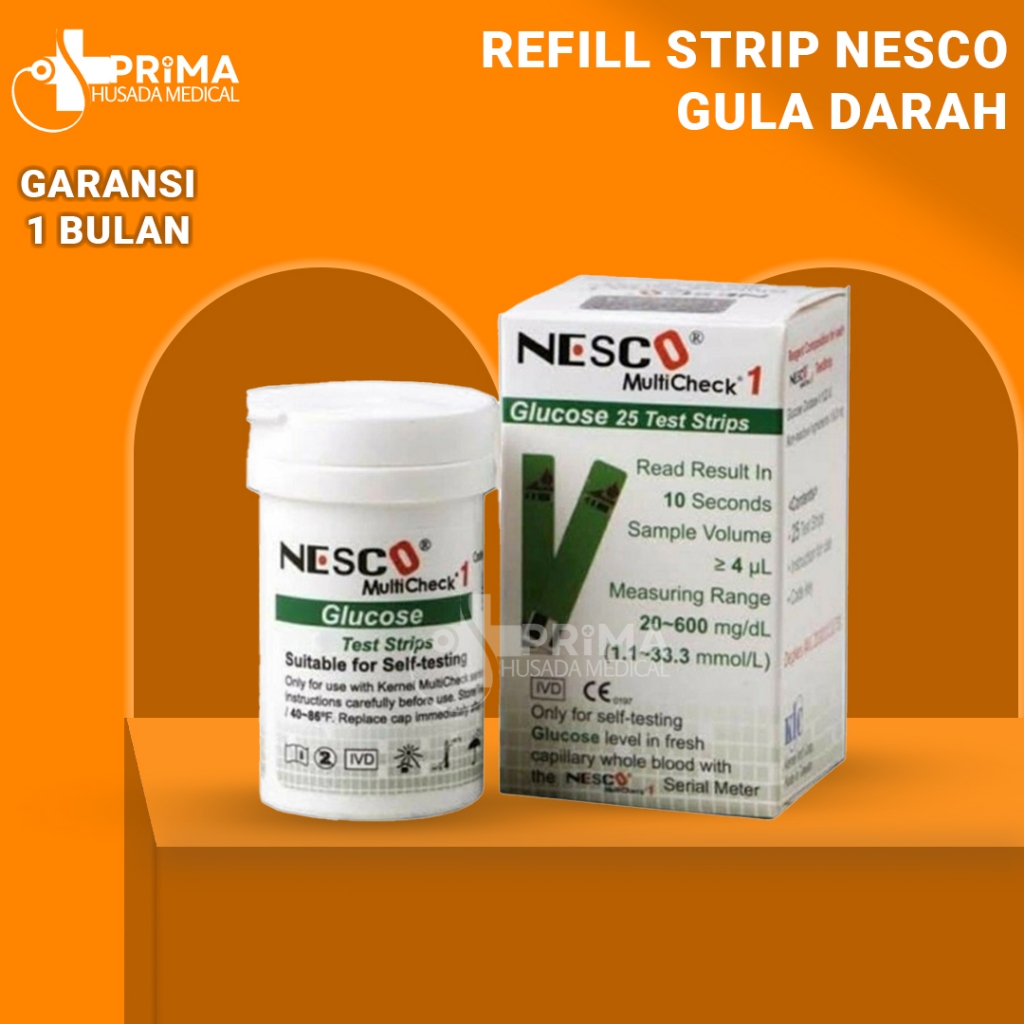 Strip Nesco Glucose Strip Gula Darah Nesco / Strip Nesco Gula Darah / Strip Glucos / Stik Gula Darah