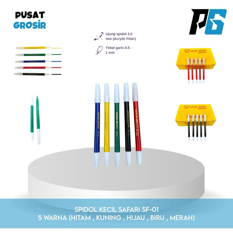 

Spidol Kecil Safari Brand Permanent Marker Permanen Tahan Air