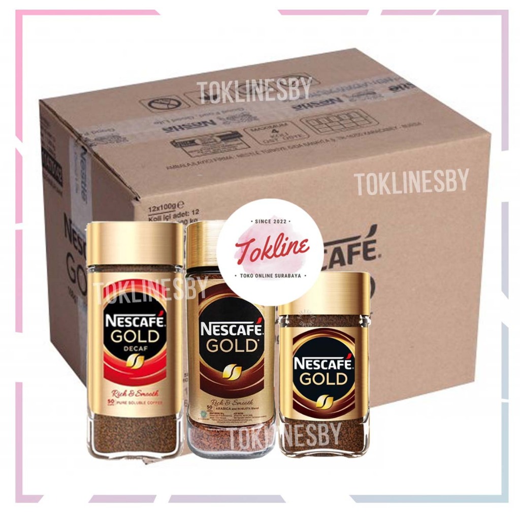 

[ 1 Karton isi 12 Jar ] NESCAFE GOLD BLEND DECAF KOPI JAR 50gr 100gr