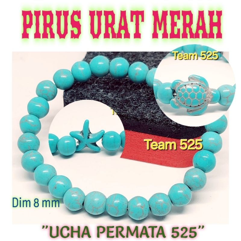Gelang pirus biru urat emas merah / gelang pirus motif bintang kurakura / gelang batu pirus persia b