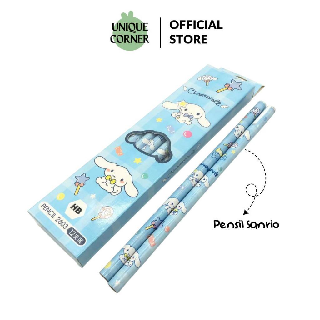 

UQ Pensil 12pcs / Pena Mekanik 6pcs Set Kartun Sanrio Kuromi Alat Tulis Anak Sekolah ULI022