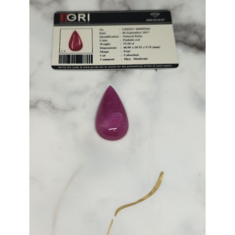 natural ruby  (Batu Ruby asli )