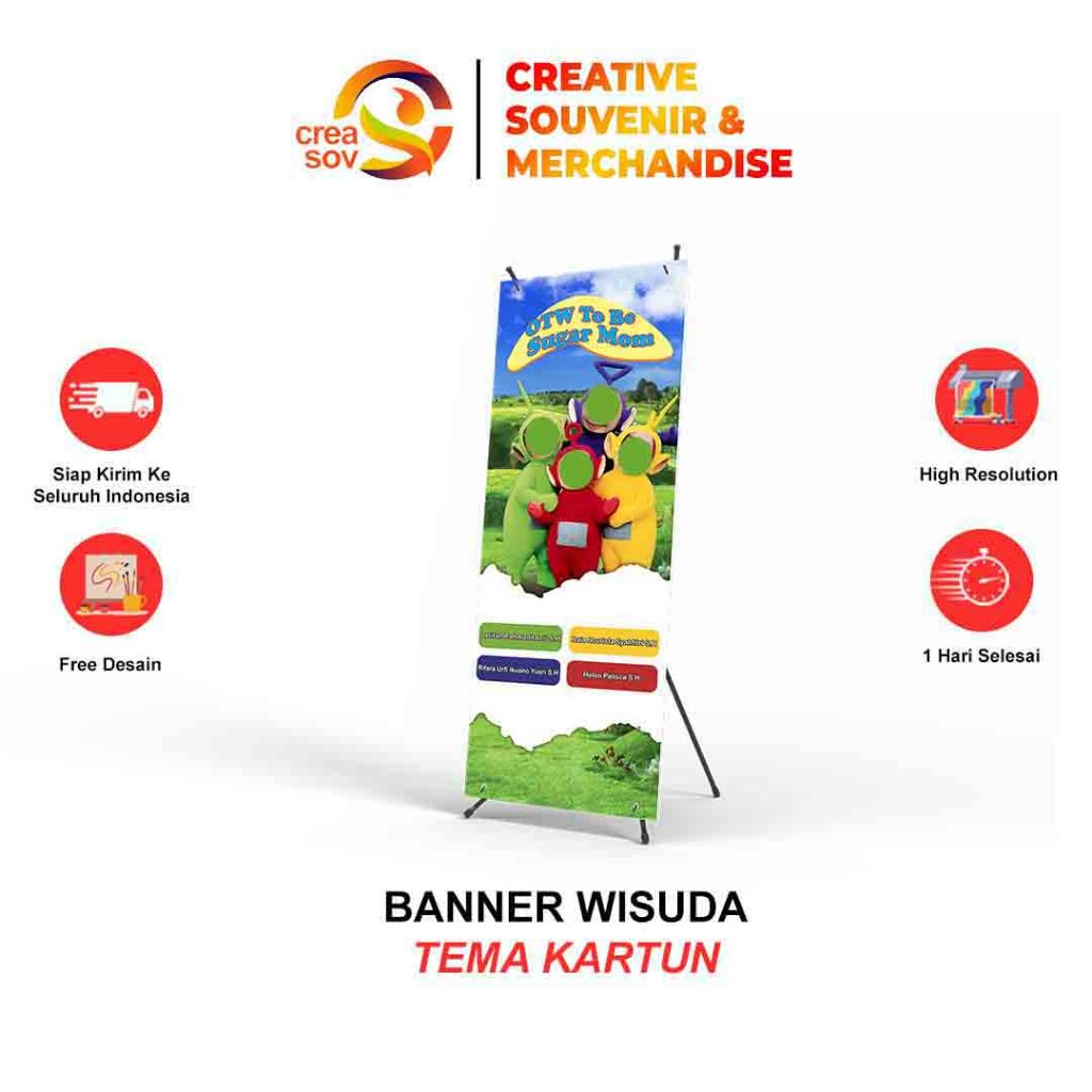 Creasov - Banner Wisuda Graduation Termurah Kelulusan Wisuda Custom Banner Cetak Design Stand Murah