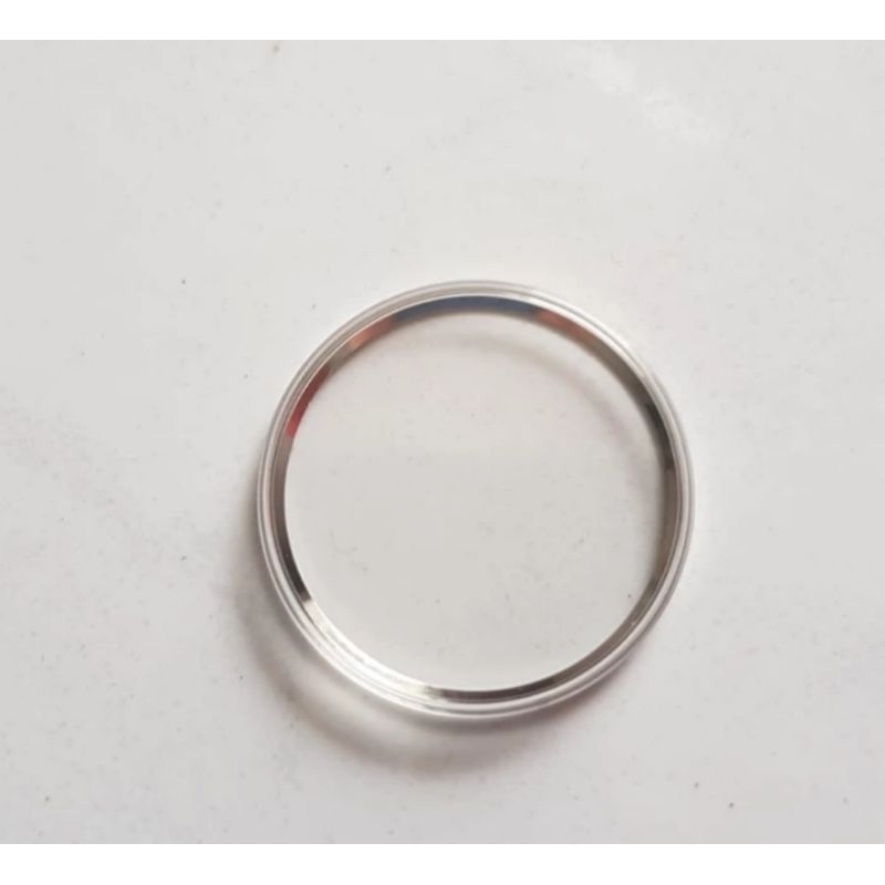 kaca cembung jam tangan list kuning dan silver kaca mika seiko
