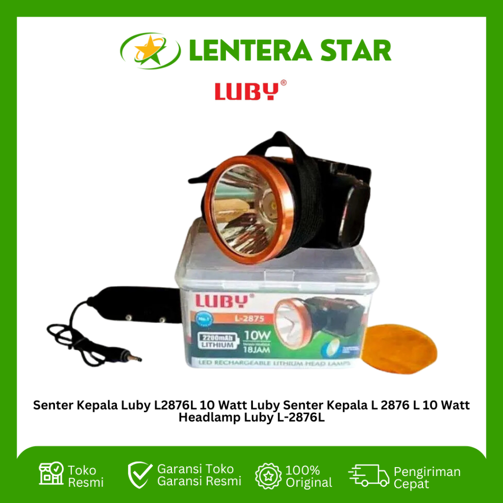 Senter Kepala Luby L2876L 10 Watt Luby Senter Kepala L 2876 L 10 Watt Headlamp Luby L-2876L
