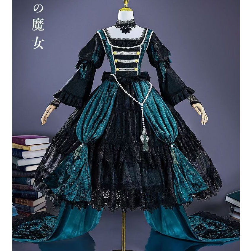 Sieglinde Sullivan Black Butler Anime Cosplay Costume Emerald Witch Cosplay Sieglinde Sullivan Cospl