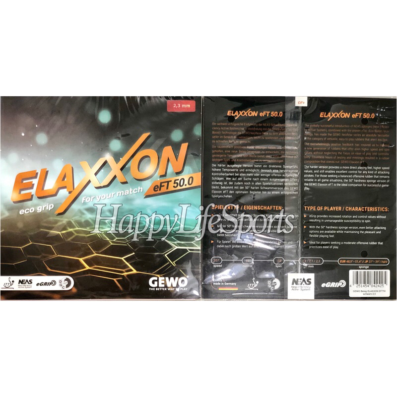 [ORIGINAL] Karet Pingpong Gewo Elaxxon eft 50