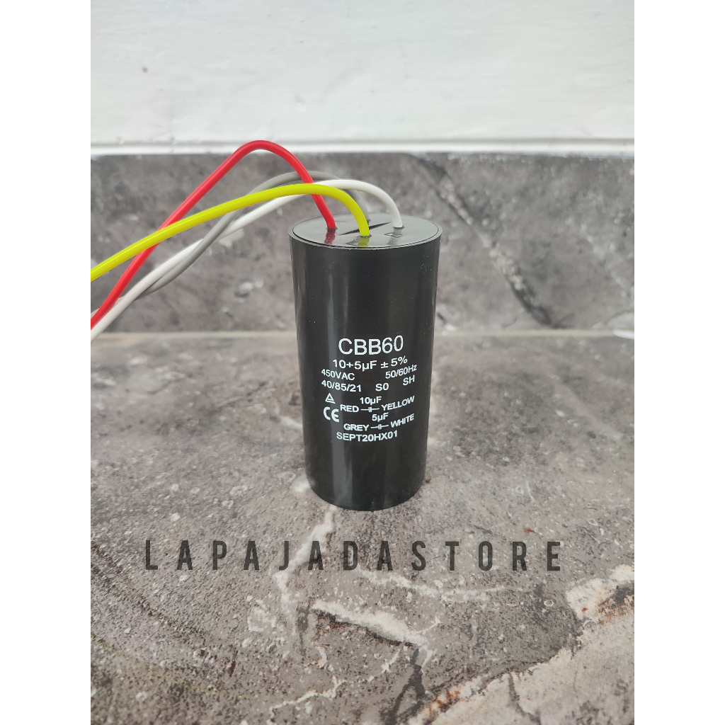KAPASITOR MESIN CUCI CBB60 ORIGINAL 5+10UF / KAPASITOR 5+10 MIKRO