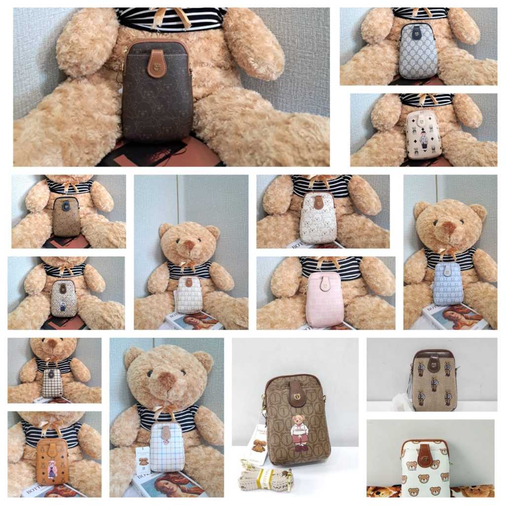 TTWN BEAR ORIGINAL TAS HANDPHONE SLING BAG PHONE BAG - TAS HP TTWNBEAR - TAS TERLARIS