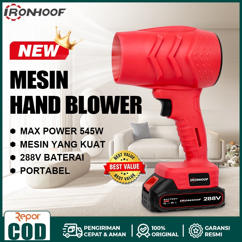 IRONHOOF 288V Mesin  blower Cordless  Mesin  hand blower baterai Hand blower Mini Super Powerful