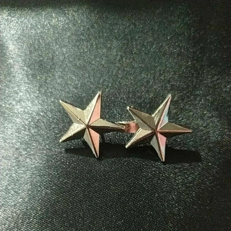 pin/bros bintang warna silver