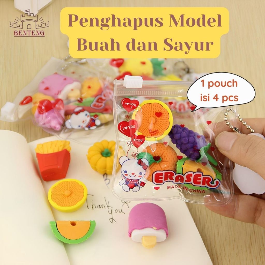 

PBB4- Penghapus Pensil 3D Model Sayuran Dan Buah-Buahan