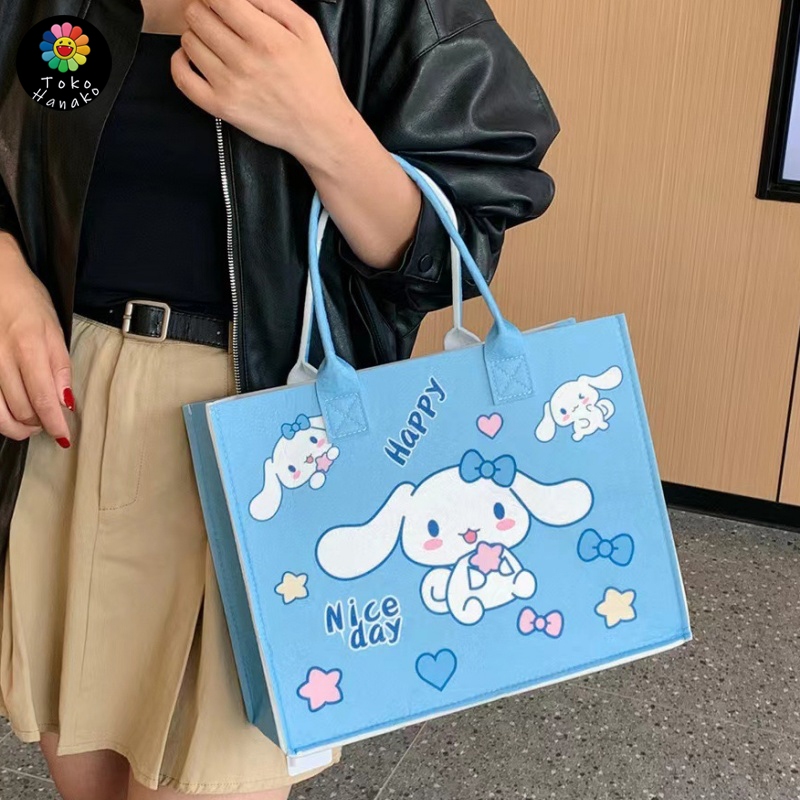 Terlaris  Tas Tenteng Sanrio Tenteng Cinnamoroll Kuromi Kapasitas Besar Tas Laptop