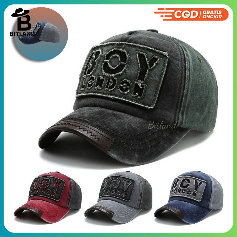 BITLAND Topi Baseball Pria Wanita Topi Boy London Casual Distro-HB-10