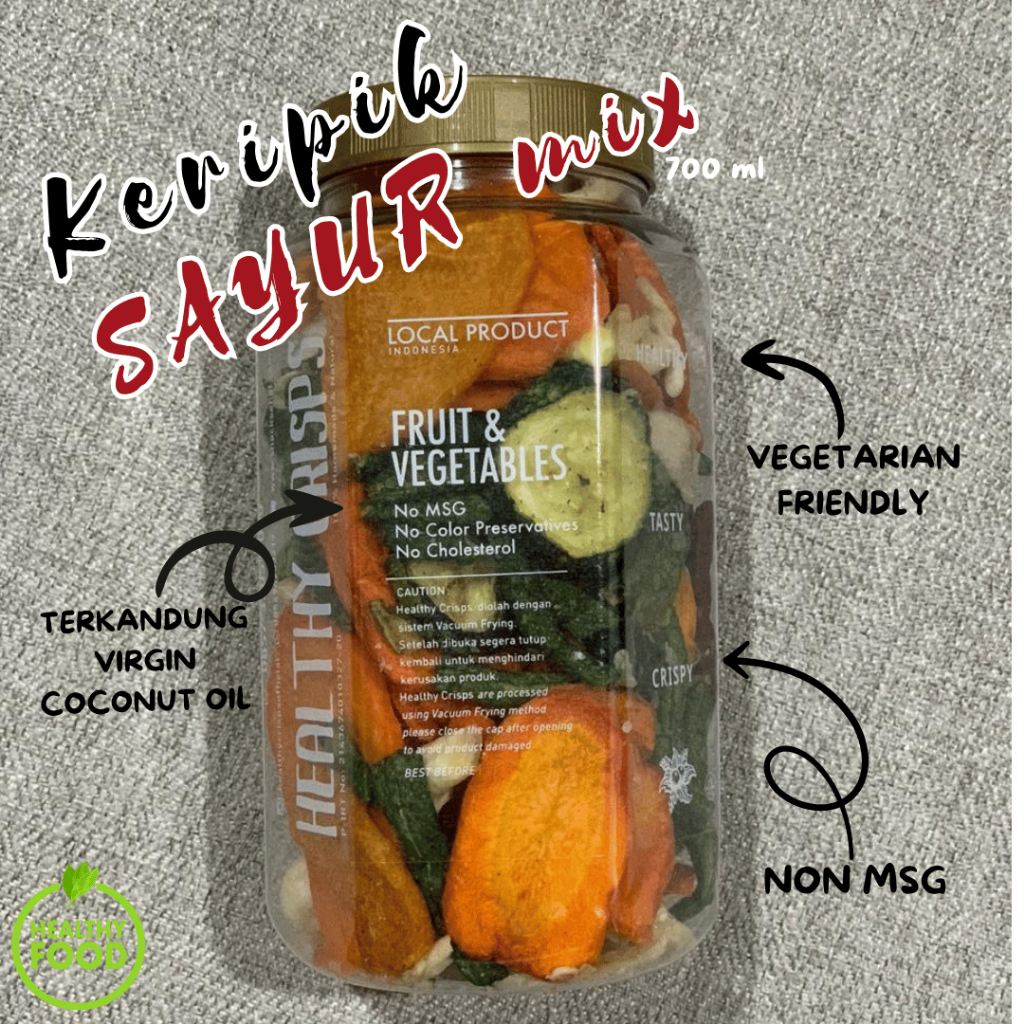 

HEALTHY CRISPS - TOPLES KECIL 700ml (120-185gr) - KERIPIK SAYUR