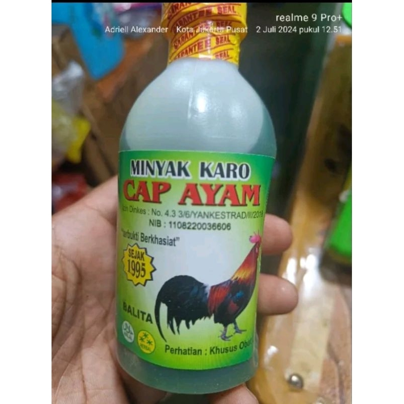 Minyak Urut Tradisional Karo Cap Ayam untuk Balita 200ml