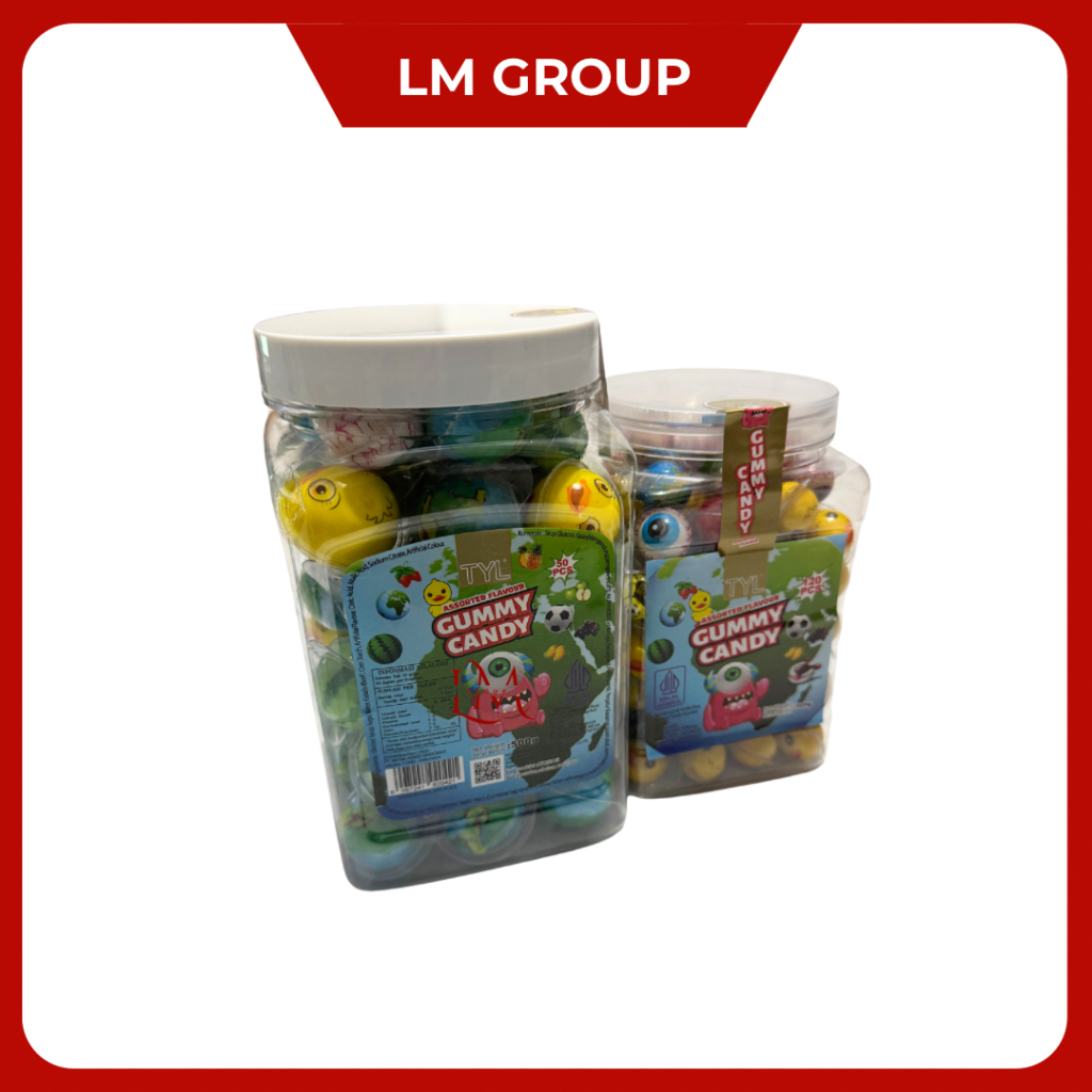 

Permen Gummy Candy Lunak Aneka Bentuk dan Rasa TYL Isi 50 dan 120 pcs