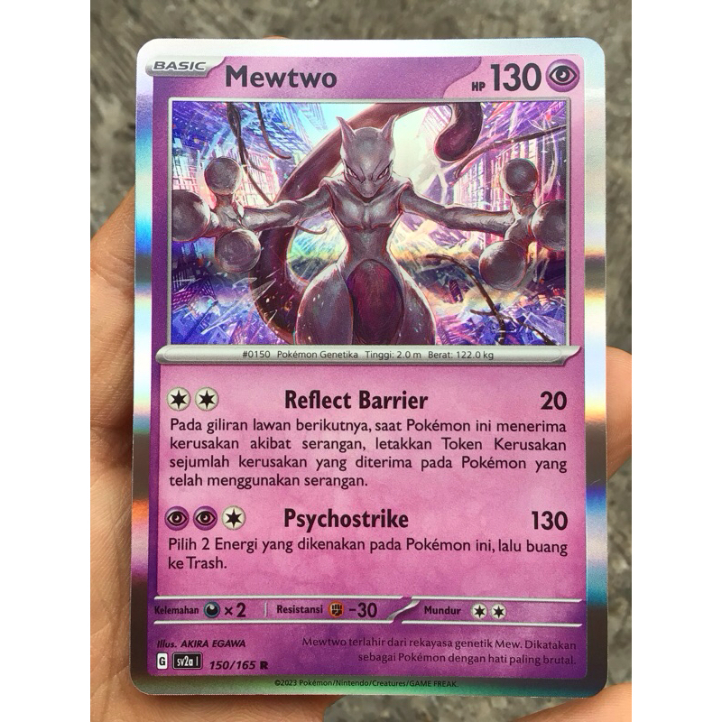 MEWTWO RARE KARTU HOLO POKEMON