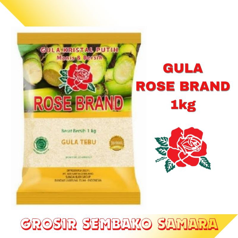 

ROSE BRAND Gula Kemasan Warna Kuning Berat 1KG