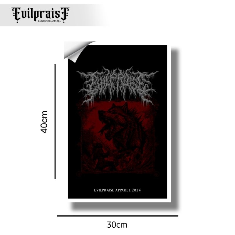 

Sticker jumbo evilpraise apparel 30x40 sticker vinyl evilpraise logo style old